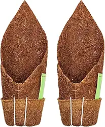 Kit 2 Vaso Suspenso Fibra de Coco Kopin Coquim com Suporte Para Pendurar Orquídeas, Samambaias, Bromélias e Outras Plantas