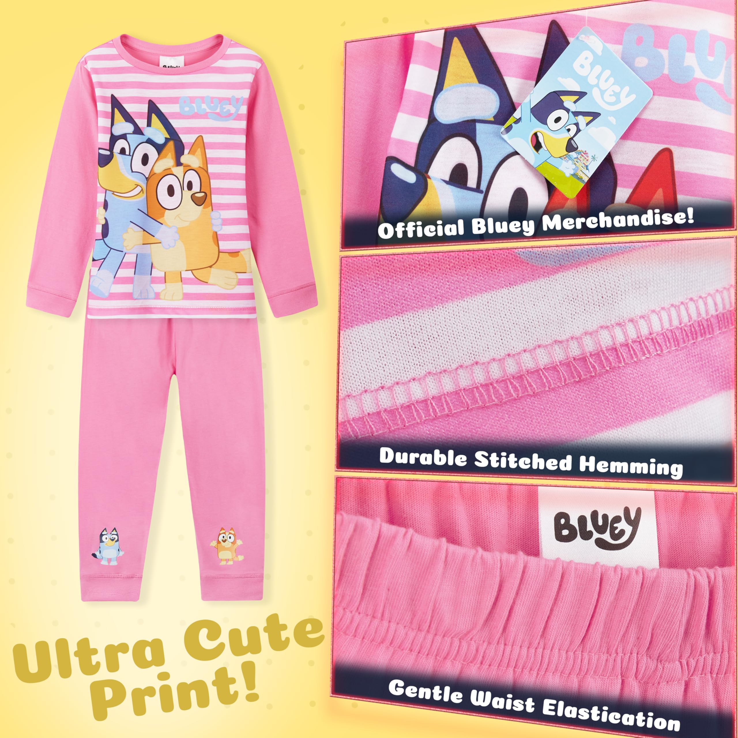 BlueY Lungo Pigiama Bambina, Comodo e Traspirante Abbigliamento da Casa Set