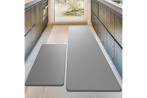 Homergy Anti Fatigue Memory Foam Cushioned Kitchen & Office Rug 2 pack