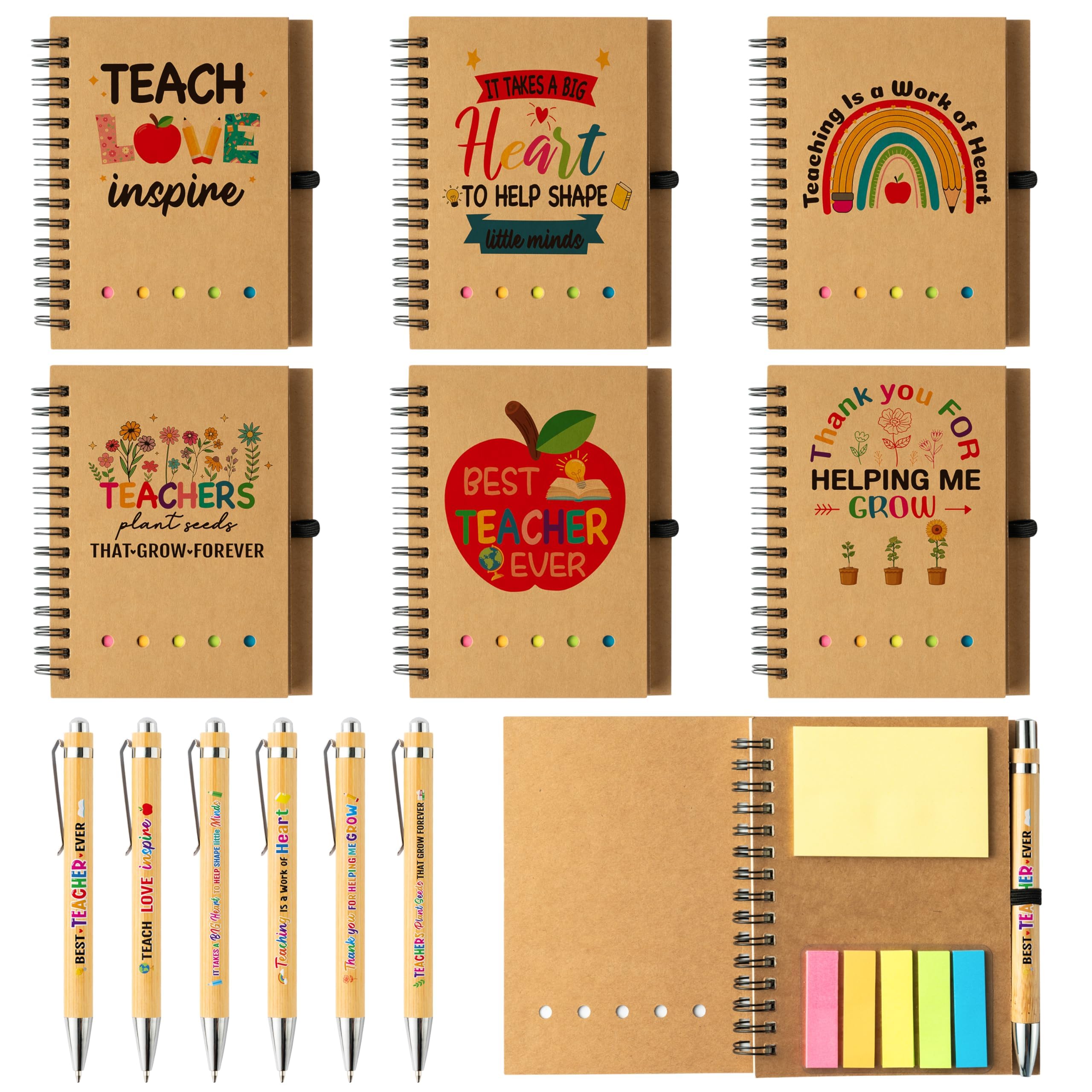 Carnet de notes enseignant cadeau merci maître d'école lot