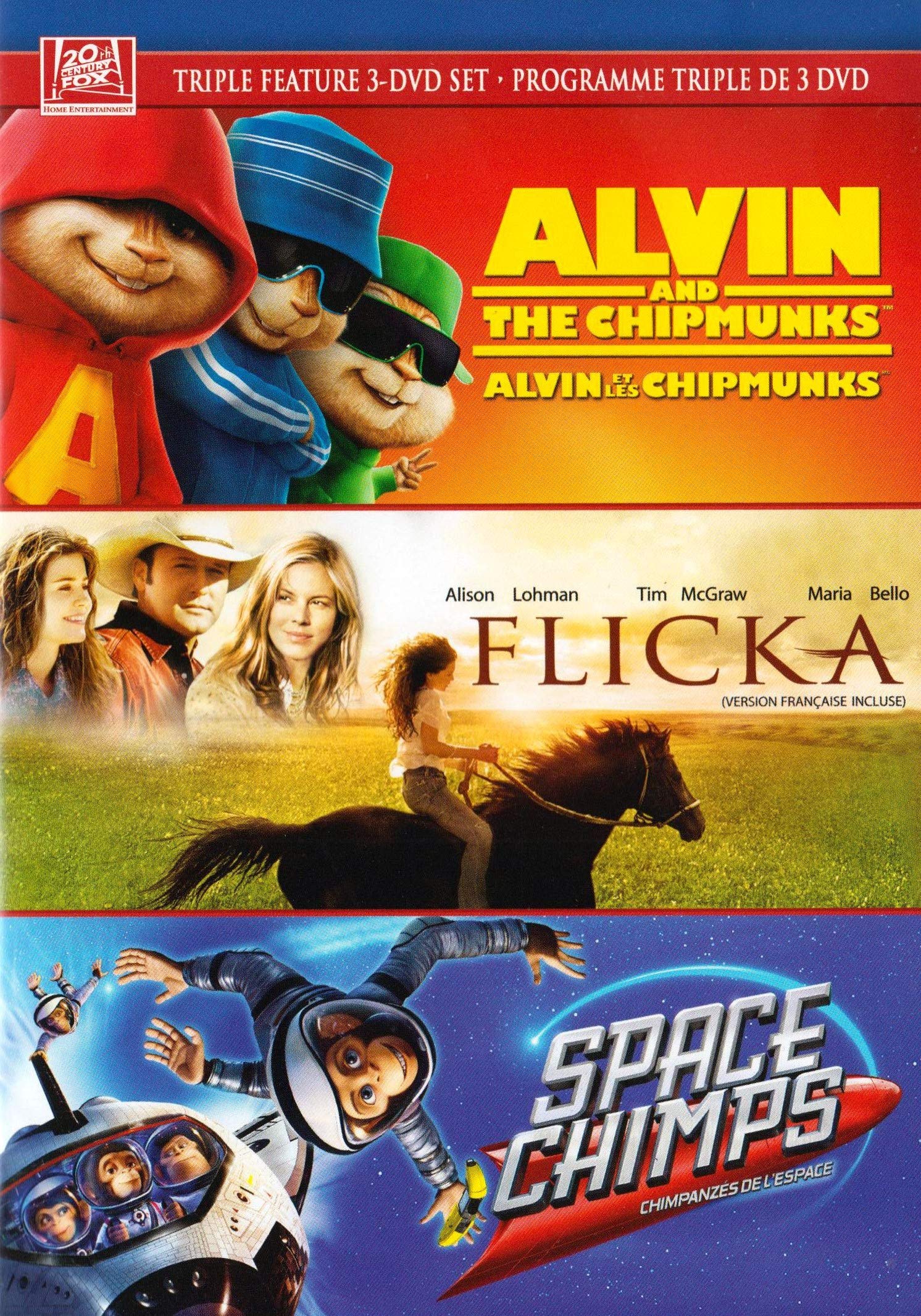 Alvin and the Chipmunks / Flicka / Space Chimps (Triple Feature) [DVD]