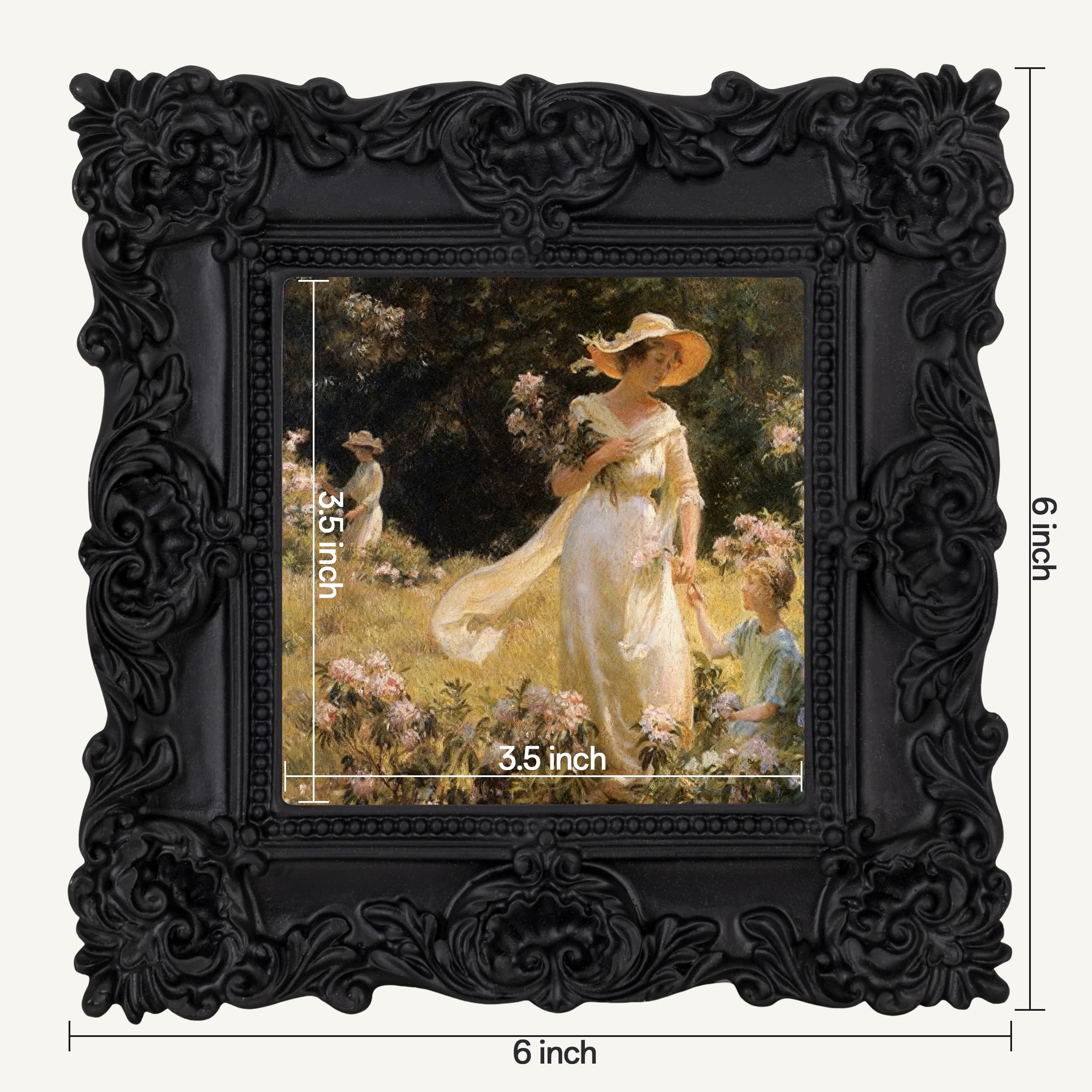 Amazon.com - eletecpro 4x4 Vintage Picture Frame with Real Glass