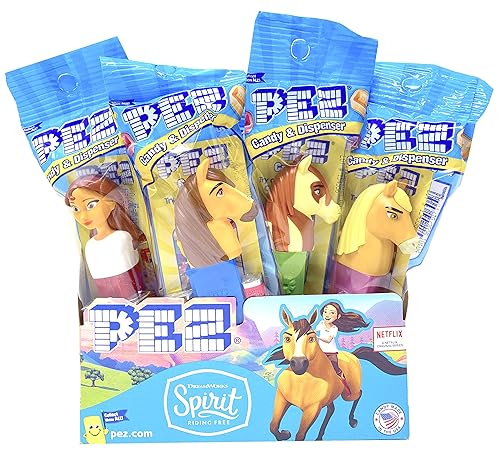PEZ Dispensadores de dulces Candy Spirit envueltos individualmente y caramelos Pez, mezcla de frutas, 12 unidades