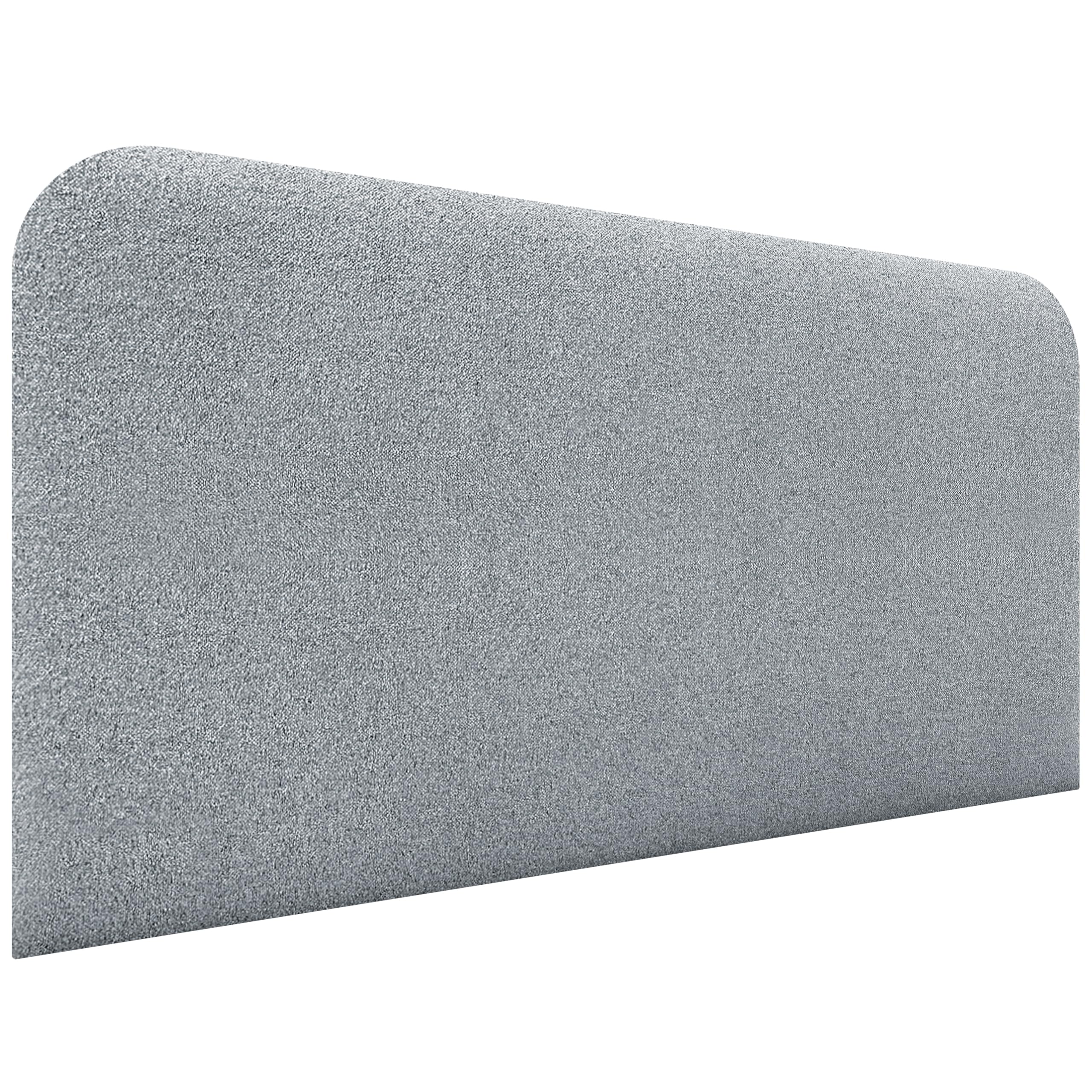 DHOME Testiera Imbottita Liscia Curva in Tessuto Aqualine Altezza 70cm da Parete Fonoassorbente Testiere Assorbenti Testata Letto Camera da Letto (Grigio Perla, 160cm)
