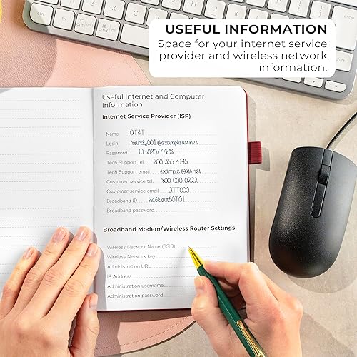 Miniatura 244 de Clever Fox - Libreta de contraseñas con pestañas alfabéticas, organizador de direcciones de Internet, tamaño pequeño de bolsillo, para inicios de