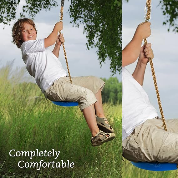 Cool Disc Swing with Adjustable Rope, Mint Green