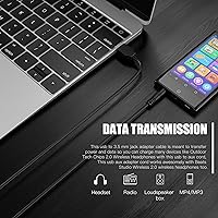 Vista 7 de BERLAT Cable de datos de carga macho de 0.138 in a USB 2.0 macho, paquete de 2 cables de audio estéreo para automóvil a USB 2.0, kit de conexión