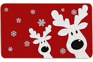 Peeking Reindeer Christmas Doormat Outdoor Entrance