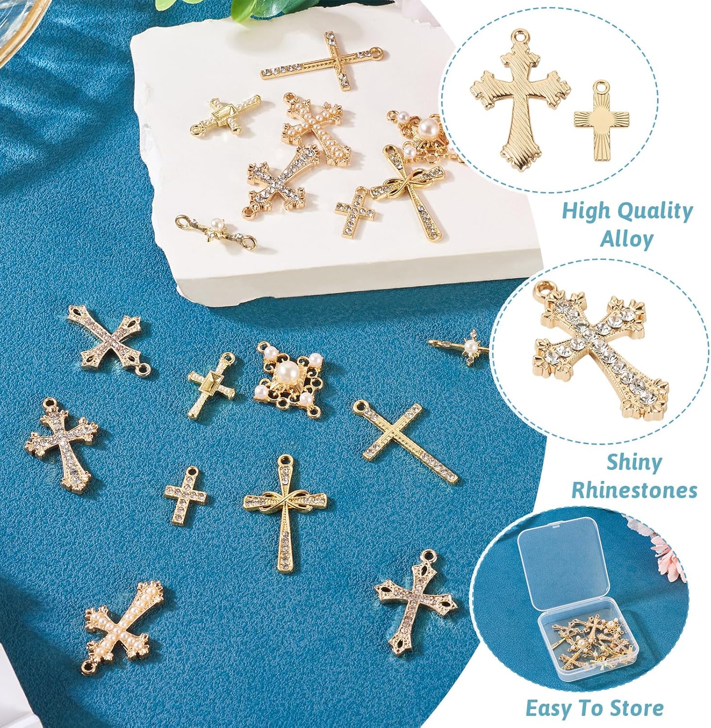 Assorted Cross Charms for Men Women Jewelry Making Religion Crucifix Cross Dangle Pendants for DIY Crafts Supplies - Image 5