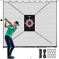 Vista 8 de Red de golf de 7 pies, 10 pies, 15 pies, 20 pies, red de práctica de golf para garaje, red de barrera para práctica deportiva, red de nailon