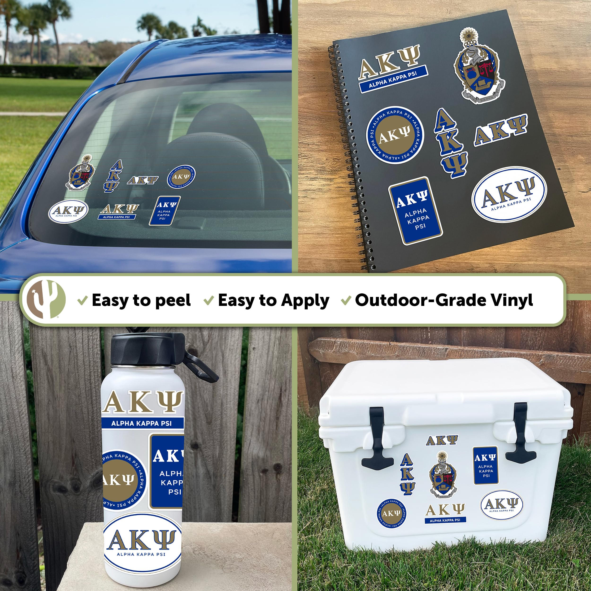 AKPsi Alpha Kappa Psi Greek Letters Fraternity Decal Laptop Sticker Car Decal - Greek Gear