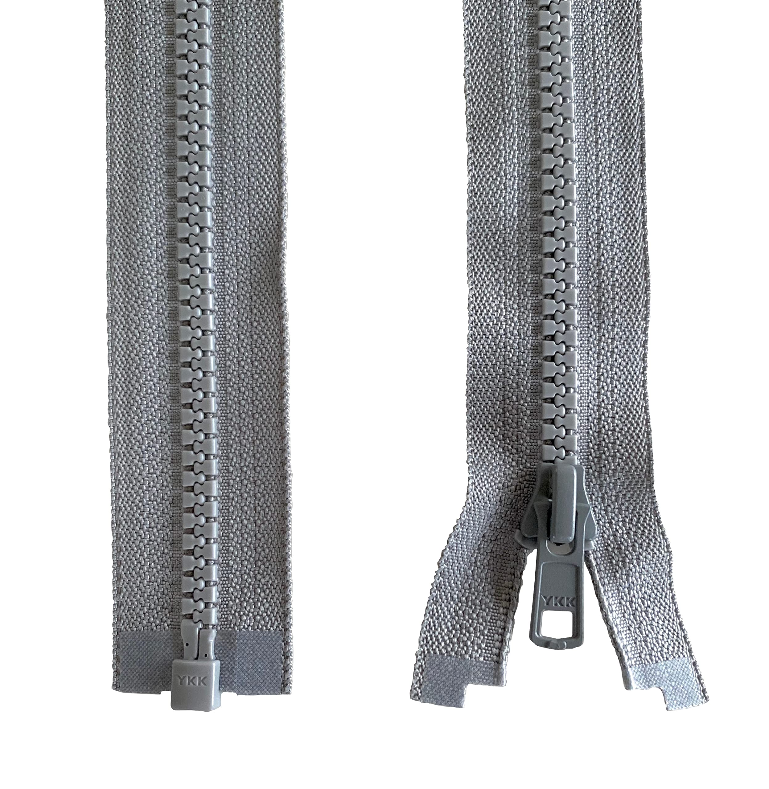 IPEA Reißverschluss 75 Cm – 2 Stück, Farbe Grau, Größe #5, Breite 30 Mm, Für Näharbeiten & Möbel