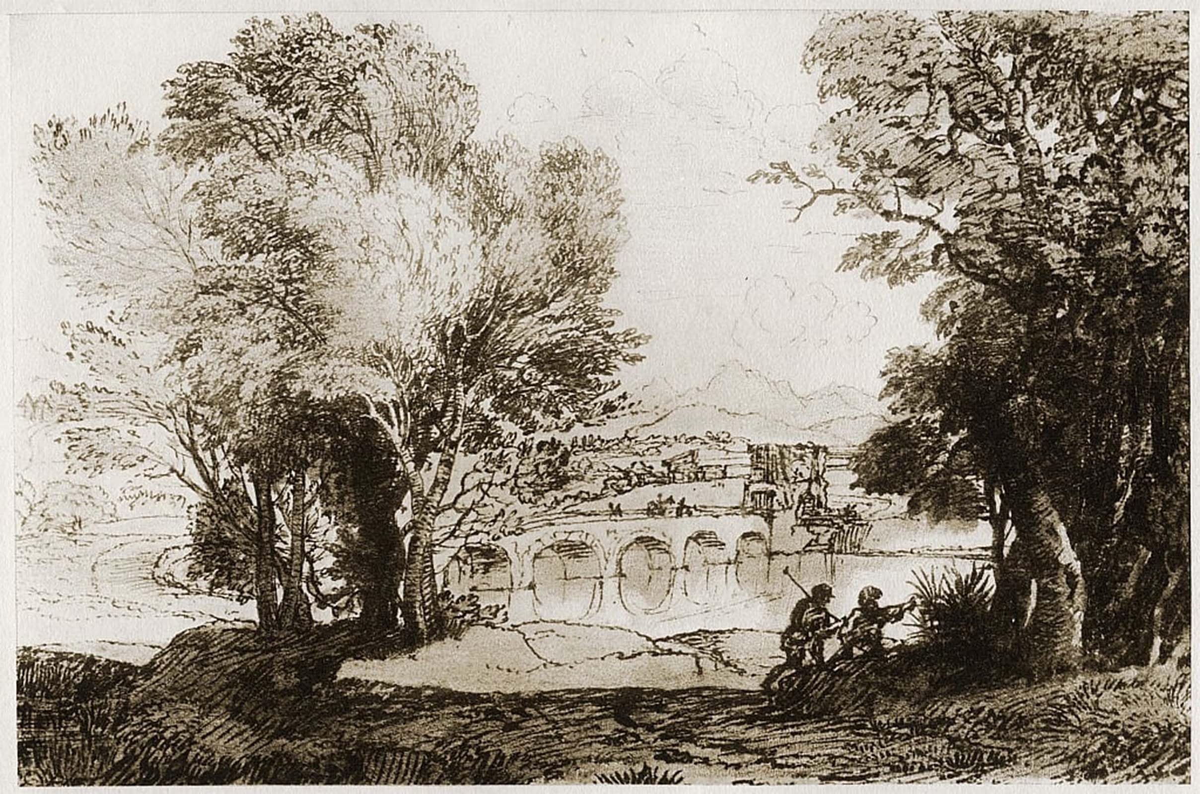 ARTXLXXBN Famous Art Print Poster Vintage Wall Art an Italian Landscape by Claude Lorrain Canvas Art Poster for Home Decor 60x90cm