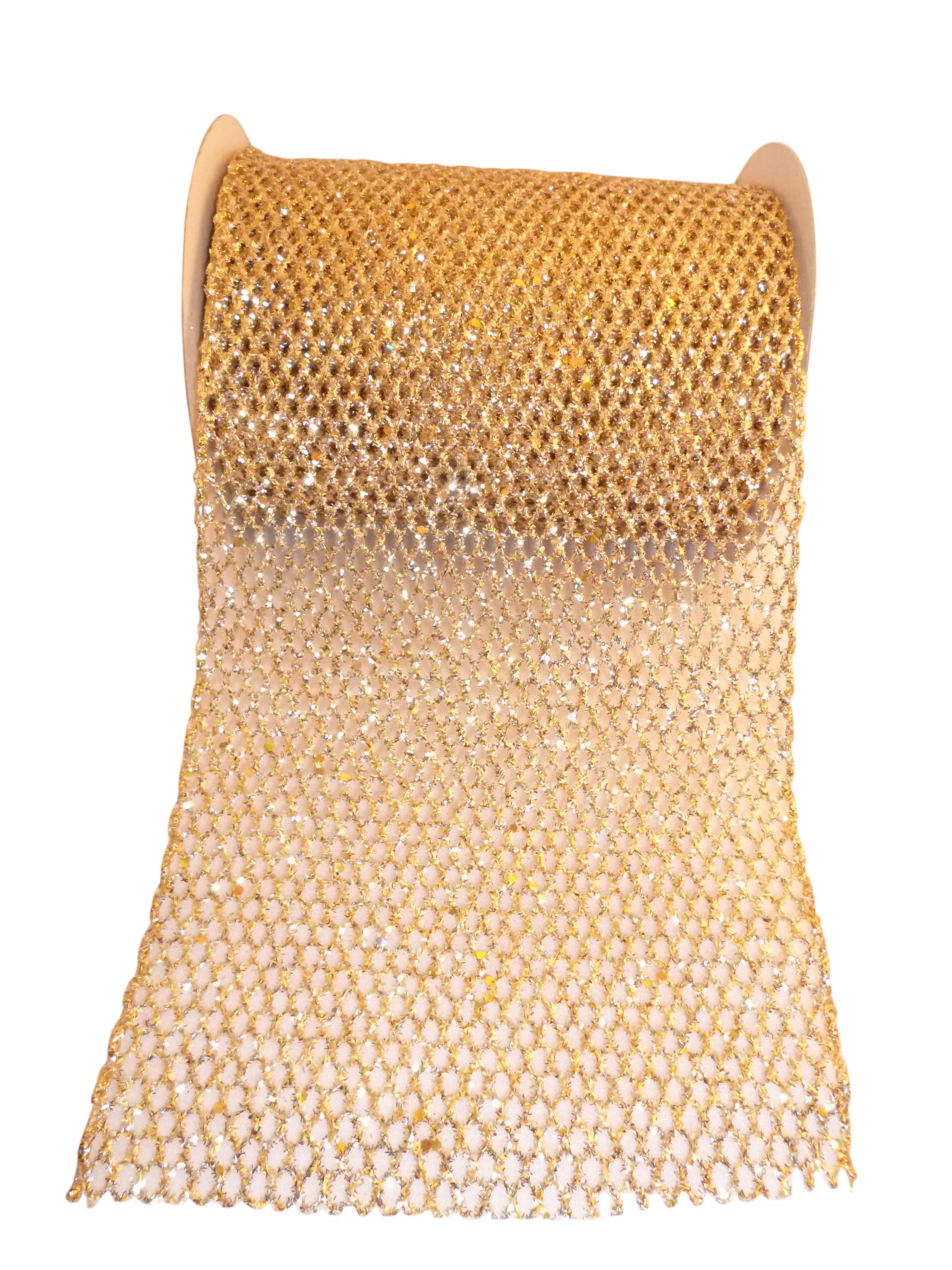 Ruban doré argenté 15,2 cm idéal pour vos décorations de table de fête