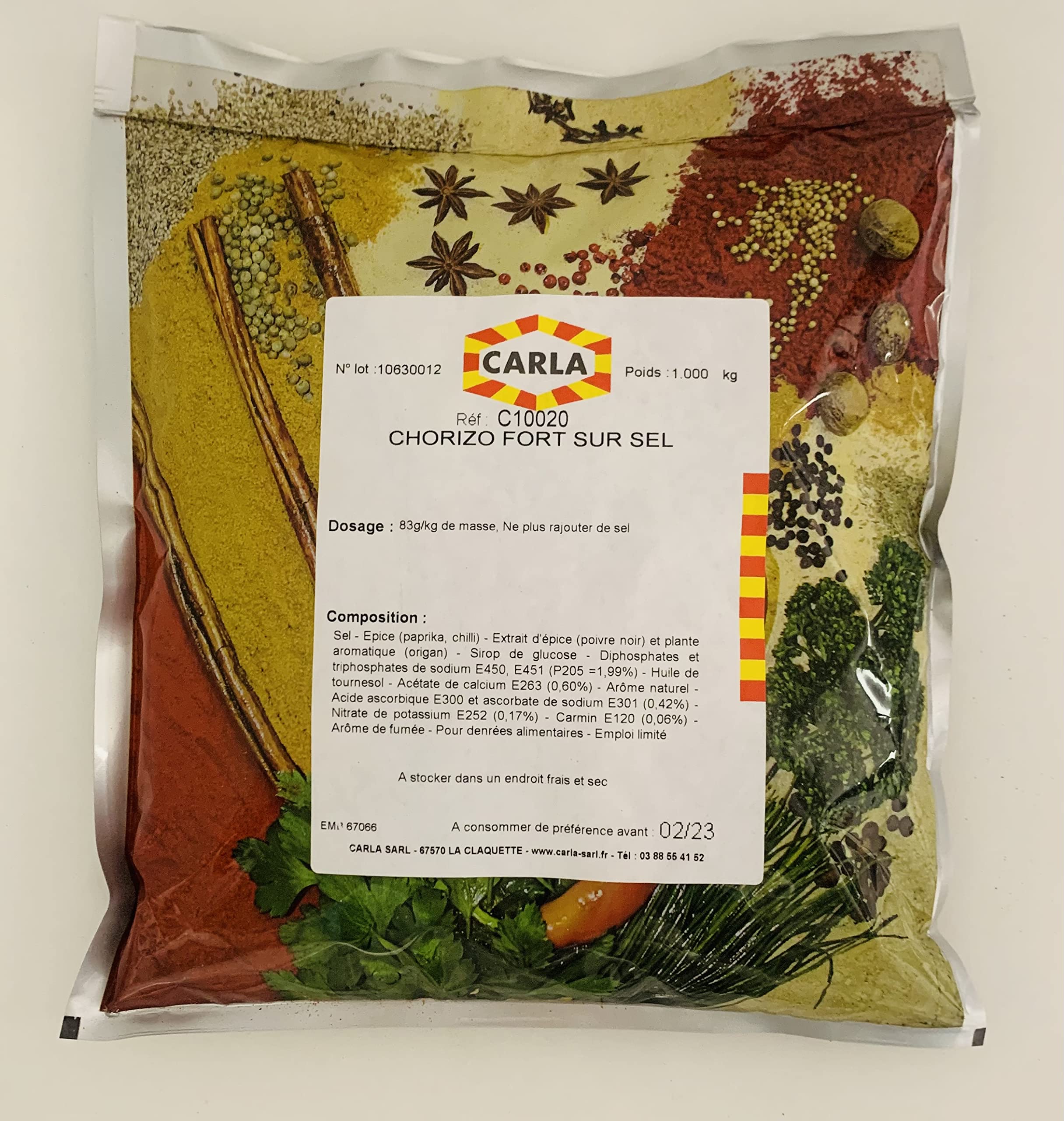 Epice pour chorizo sec FORT, complet S/1kg