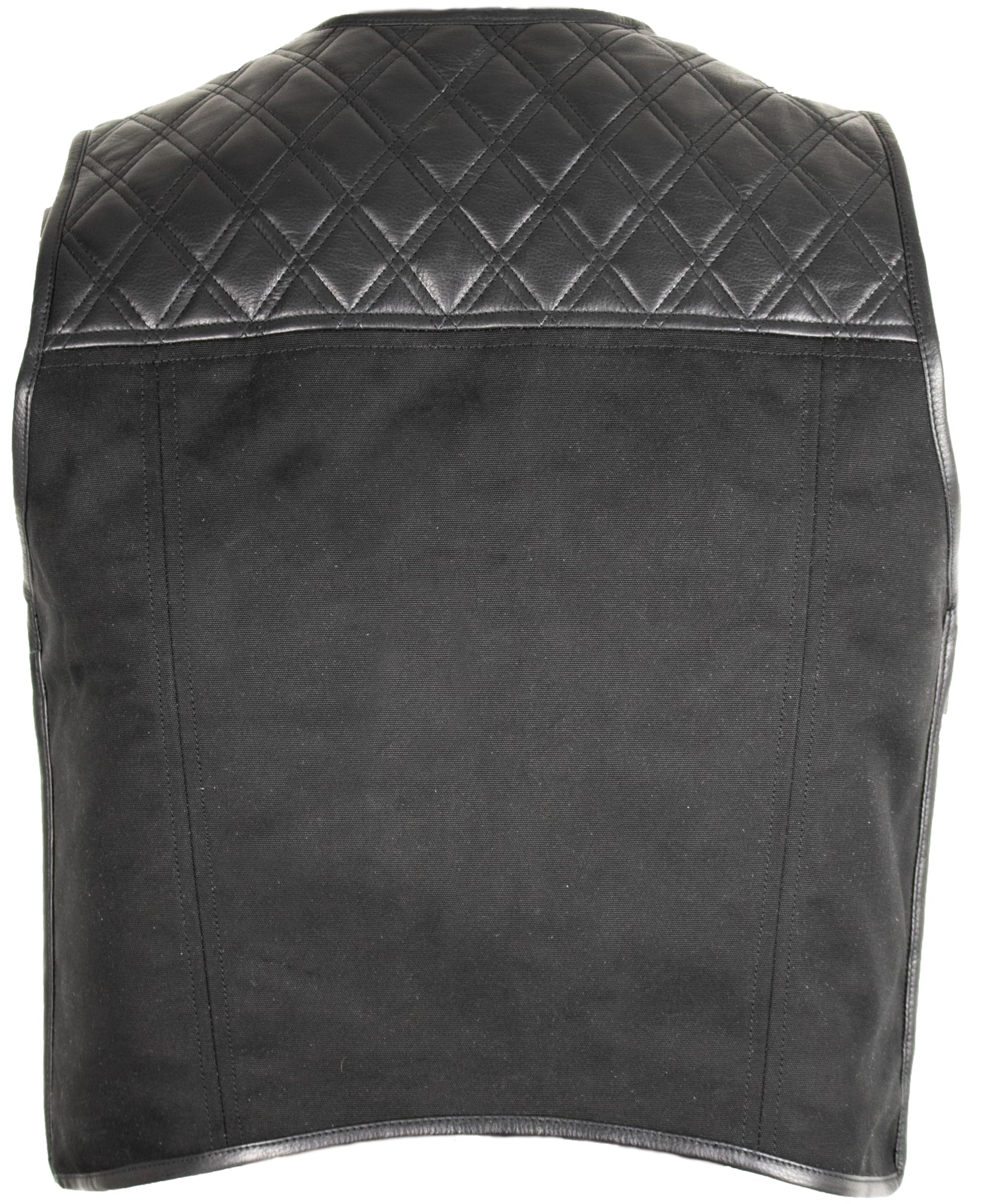 MDM Chaleco de motorista textil para hombre, acolchado de diamante