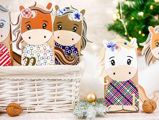 Foto 7 de 7 de Papierdrachen Calendario de adviento DIY para Rellenar - Caballos troquelados