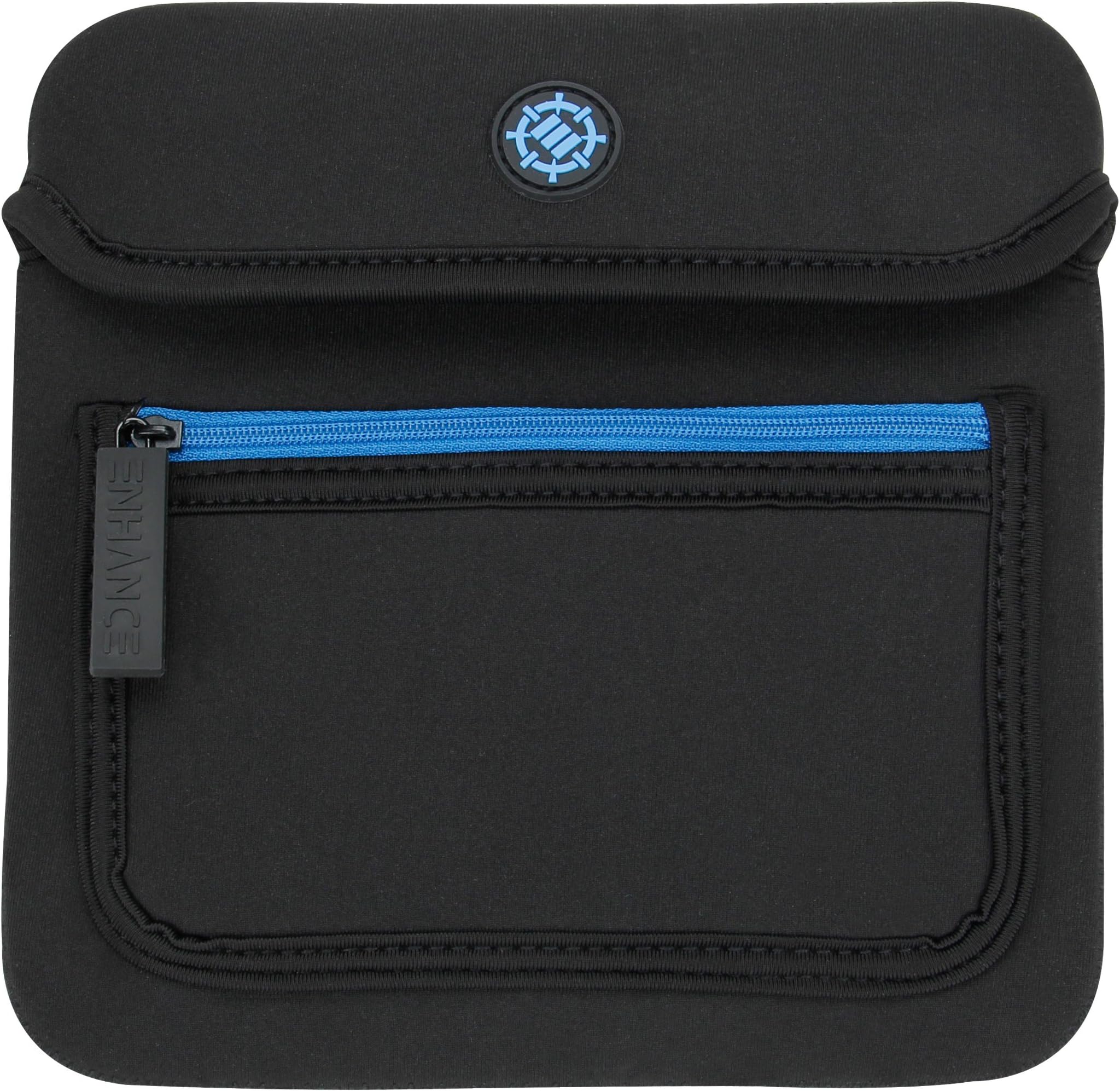 ENHANCE External Disc Drive Case USB CD DVD for LG Portable Writer, Dell DW316 R/W Optical Drive, Apple USB SuperDrive & More (up to 7 x 7 Inches) with Neoprene Construction, Accessory Storage