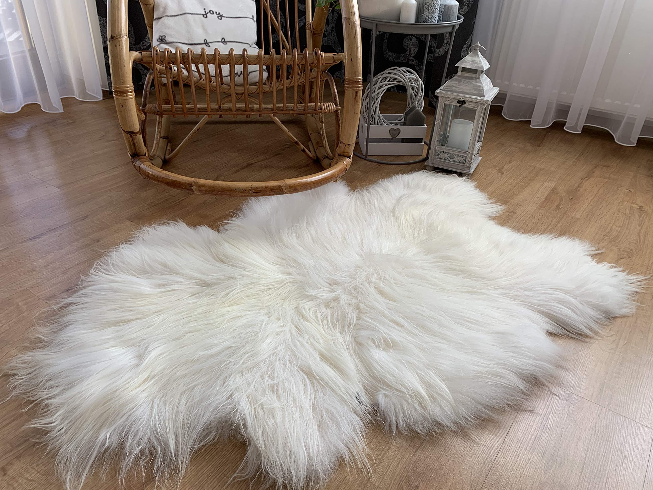 Tapis en peau d'agneau véritable et haut de gamme pour un confort absolu