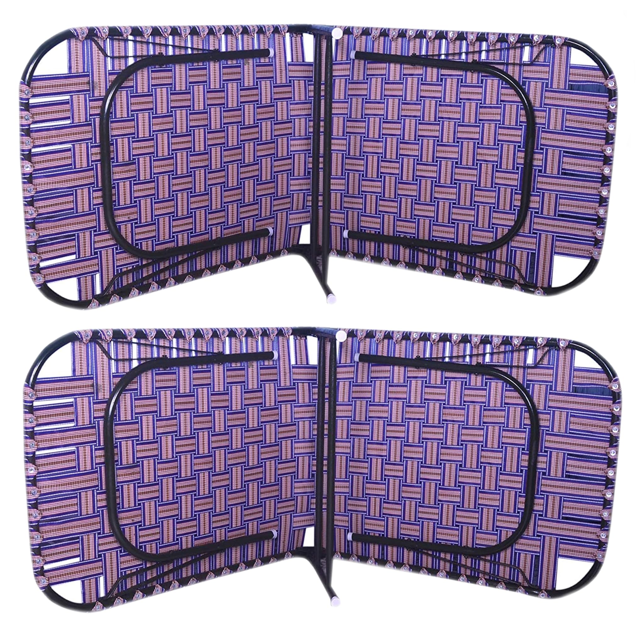 PS PARVESH SMART (2 Pieces Combo Folding Bed Size 2.5ft X 6ft Strong | Multipurpose | Multicolor