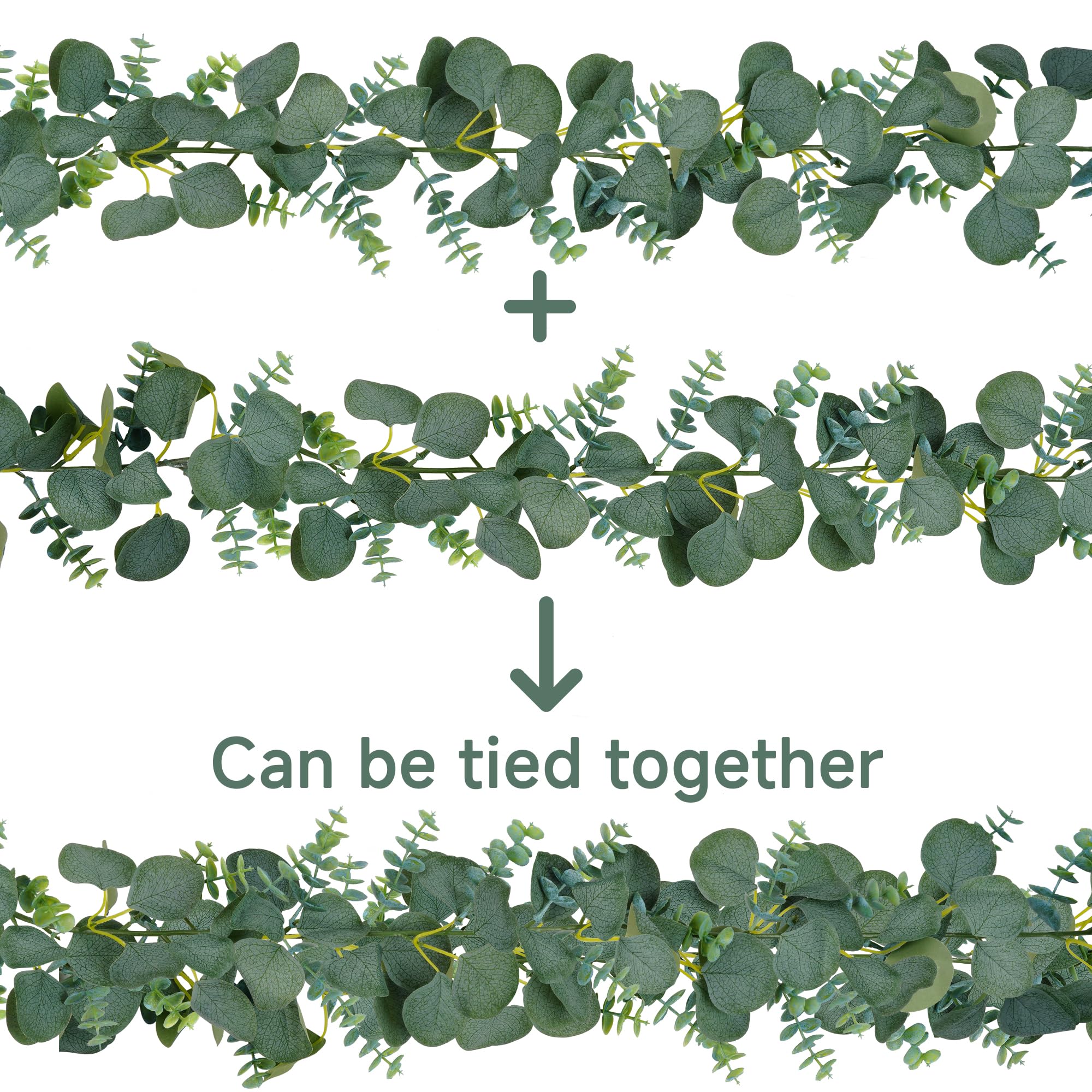Vlorart Eukalyptus-Girlande, 1,7 m, 2 Stück