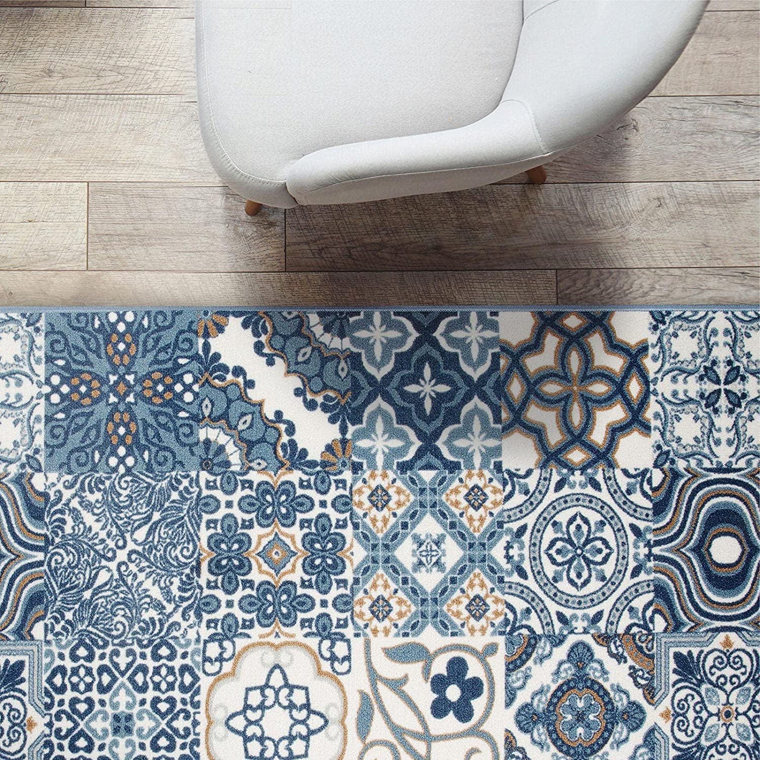 Floordirekt Teppichläufer Newport | Feinschlingen Teppich mit Muster | Läufer für Küche, Flur & Wohnraum | Modernes Design (80 x 250 cm)
