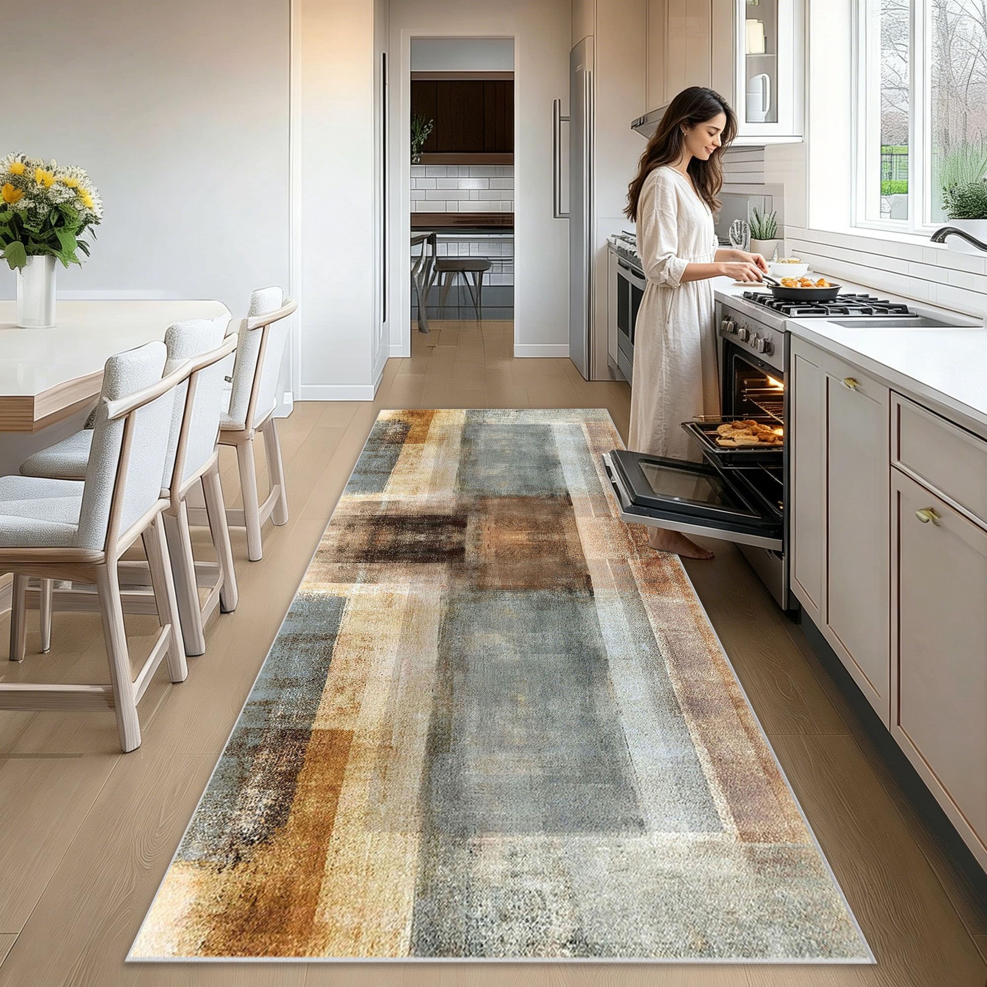 Alfombra pasillo larga antideslizante 100x220 alfombra cocina lavable suave