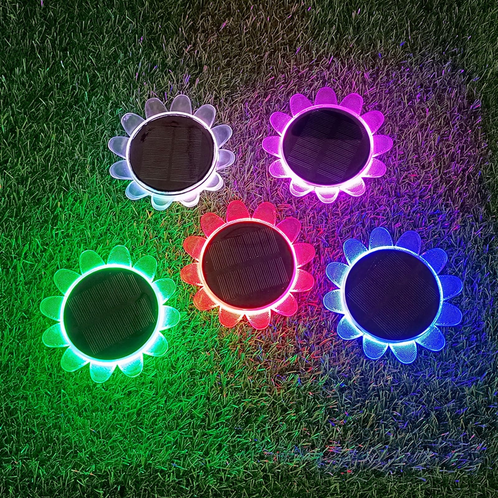 Tournesol IP68 Étanche Submersible Flottant Lumière RGB Couleur Jardin Piscine Décoration & Télécommande pour étang, Fête (couleur : 2 lampes 1 télécommande)