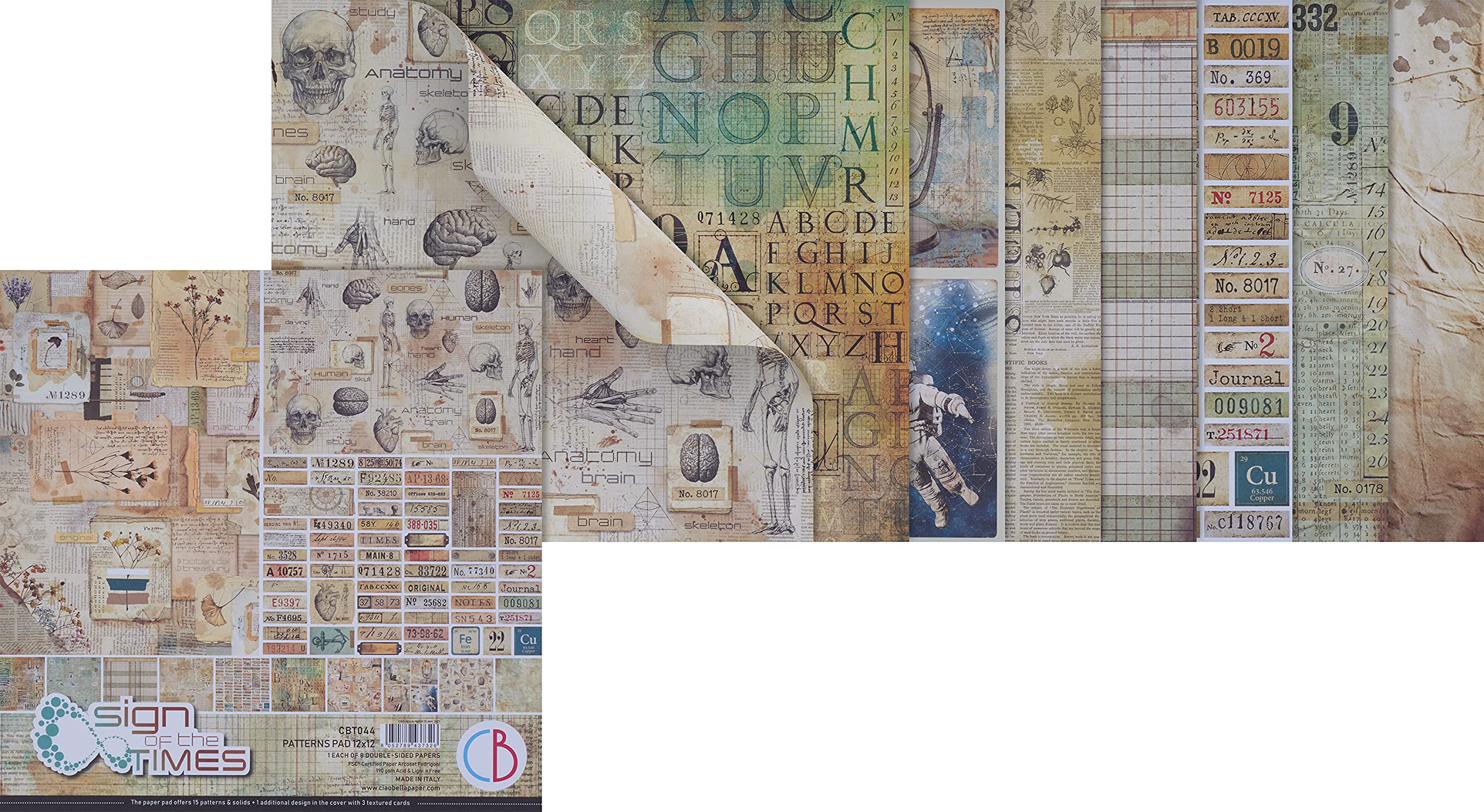 Sign of The Times 12x12 Patterns Pad - Ciao Bella