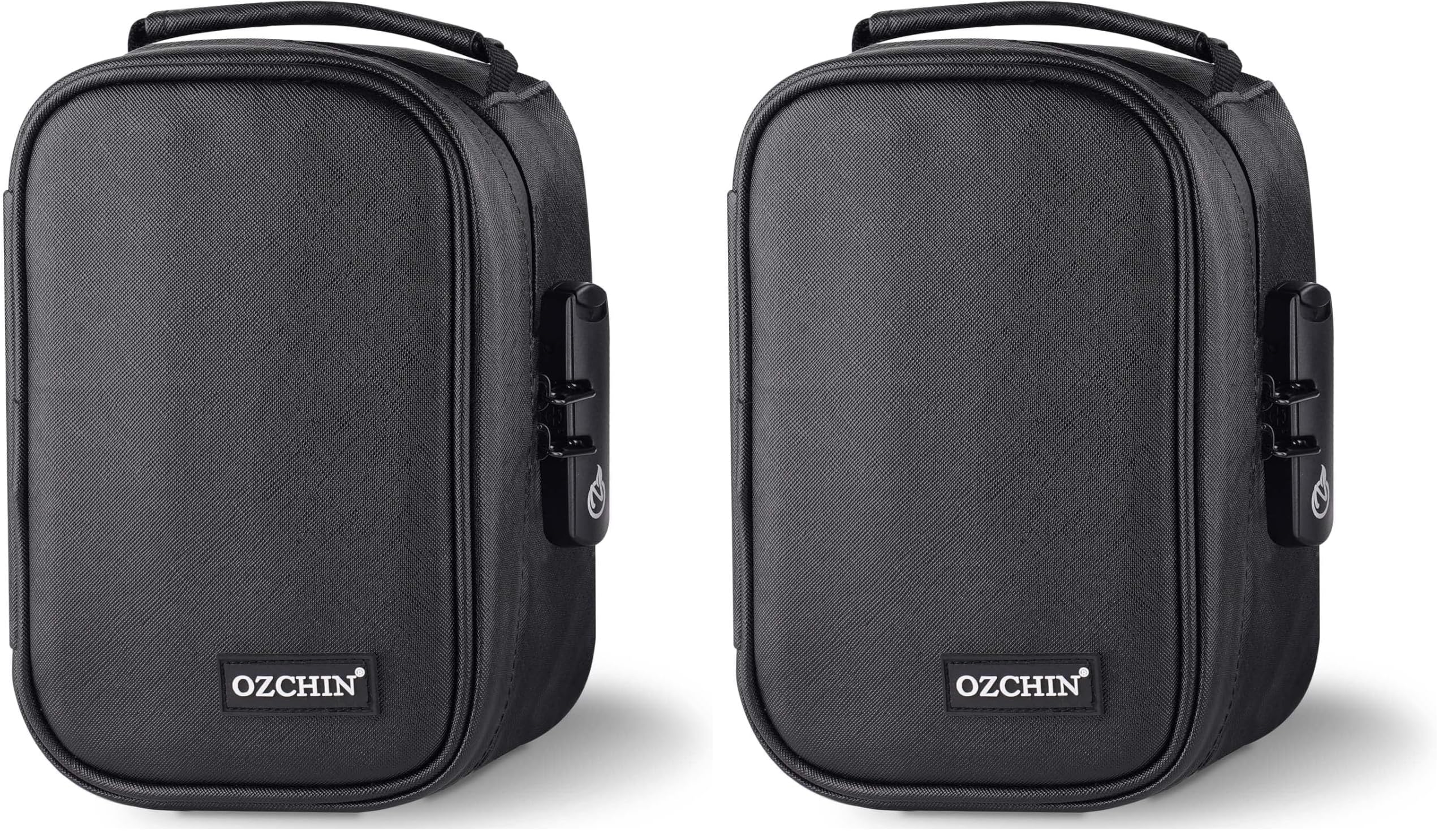 OZCHIN Smell Proof Bag with Combination Lock File Organizer Case Container Medicine Odorless Storage Lock Box Great Gift for Friend (Pack of 2)