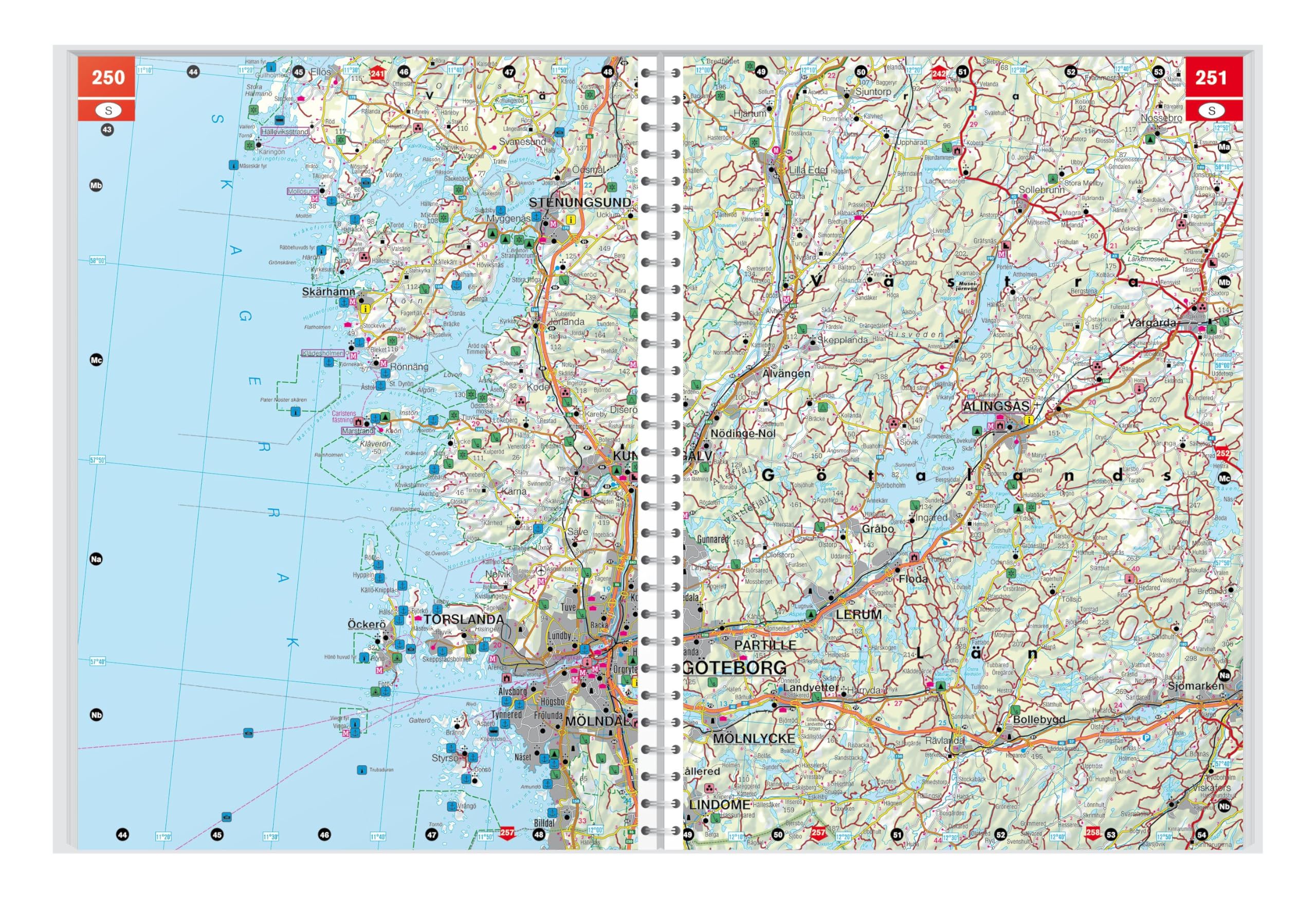 freytag & berndt Autoatlas Skandinavien 1:200.000: Spiralbindung, Camping- und Stellplätze, Freizeitinfos
