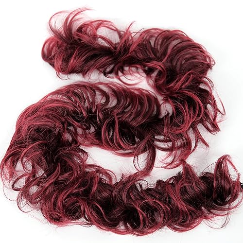 Miniatura 10 de Prettyshop - Banda elástica para el cabello con aspecto voluminoso rizado y desordenado de cabello, para moño