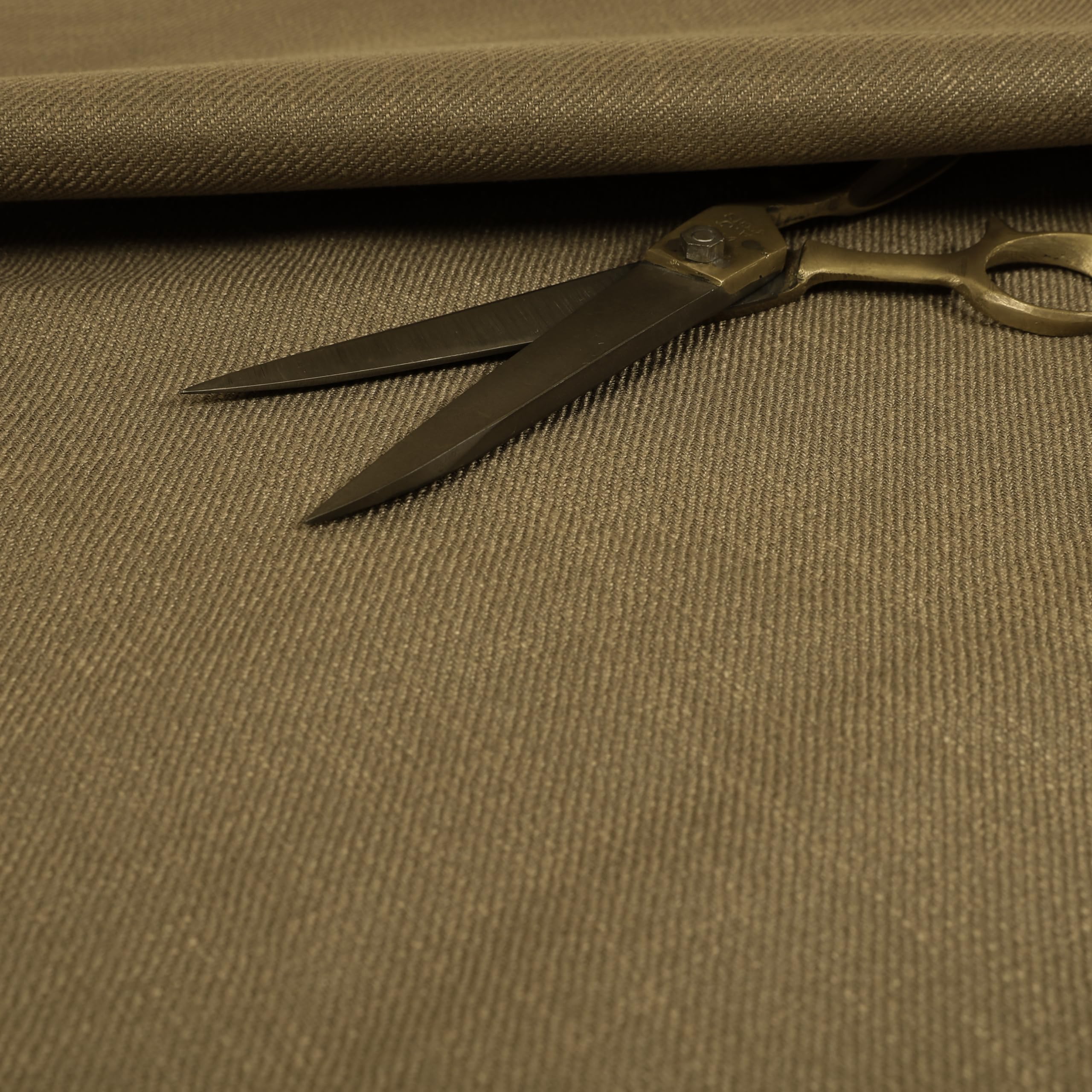 Redbrick Mill Fabrics Flame Retardant Textured Ribbed Weave Quality Chenille Material in Brown Colour Upholstery Curtain Fabric (Per Metre) — image 1