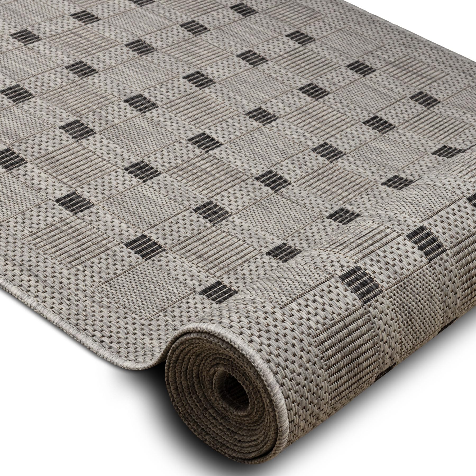 rugsx Läufer SISAL SION 6052 flachgewebt grau 100x220 cm