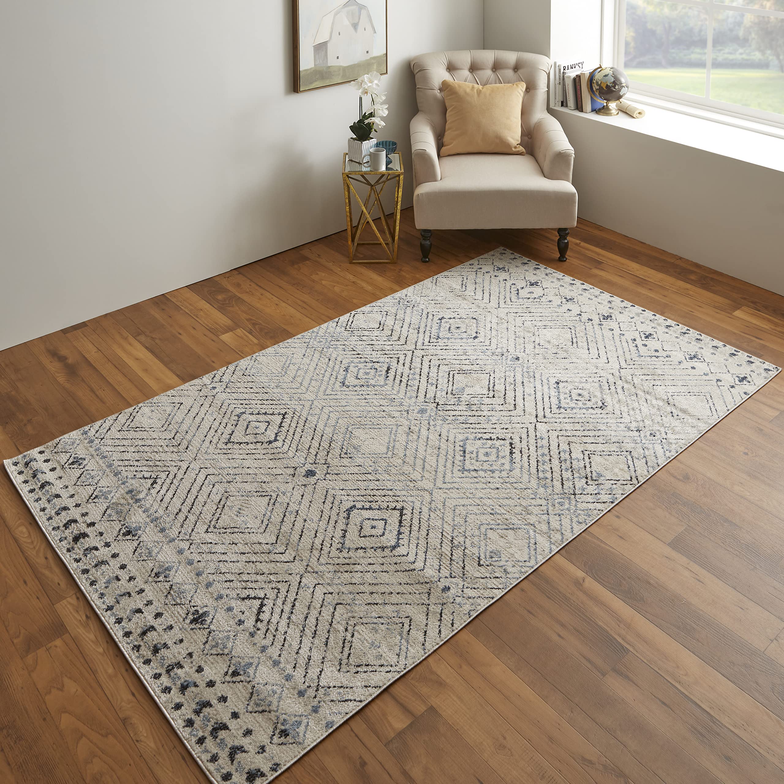 Feizy Camellia Nomadic Geometric  Area Rug