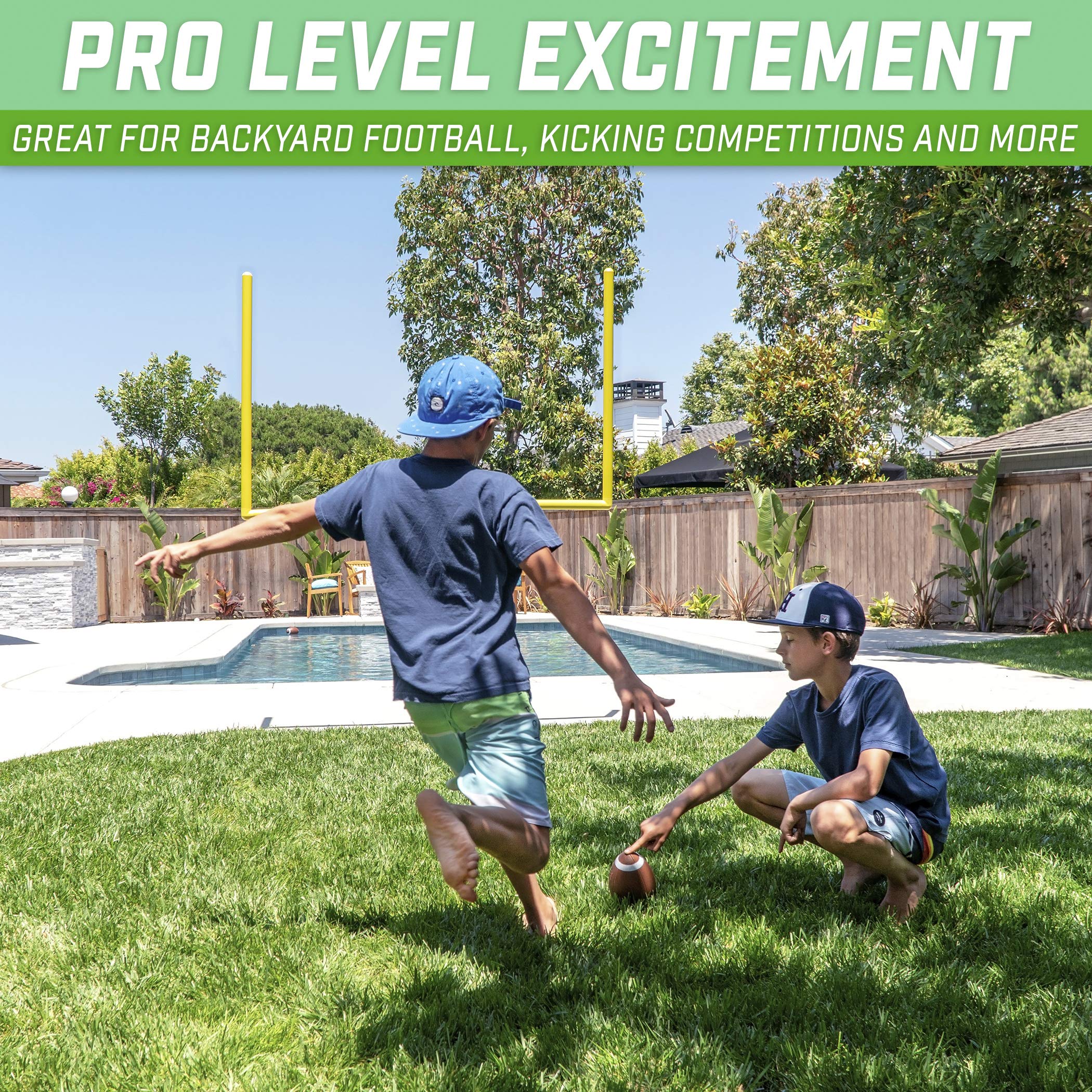 Buy GoSports 8ft PRO Kick Challenge Field Goal Post Set with 2