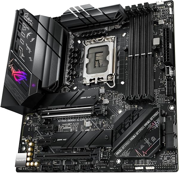 ASUS ROG STRIX B660-G GAMING WIFI - Placa base gaming mATX Intel LGA 1700 (VRM de 12+1 fases, RAM DDR5, PCIe 5.0, Wi-Fi 6, LAN de 2,5 Gb, dos ranuras M.2 con disipadores y Aura Sync), B660 - 4