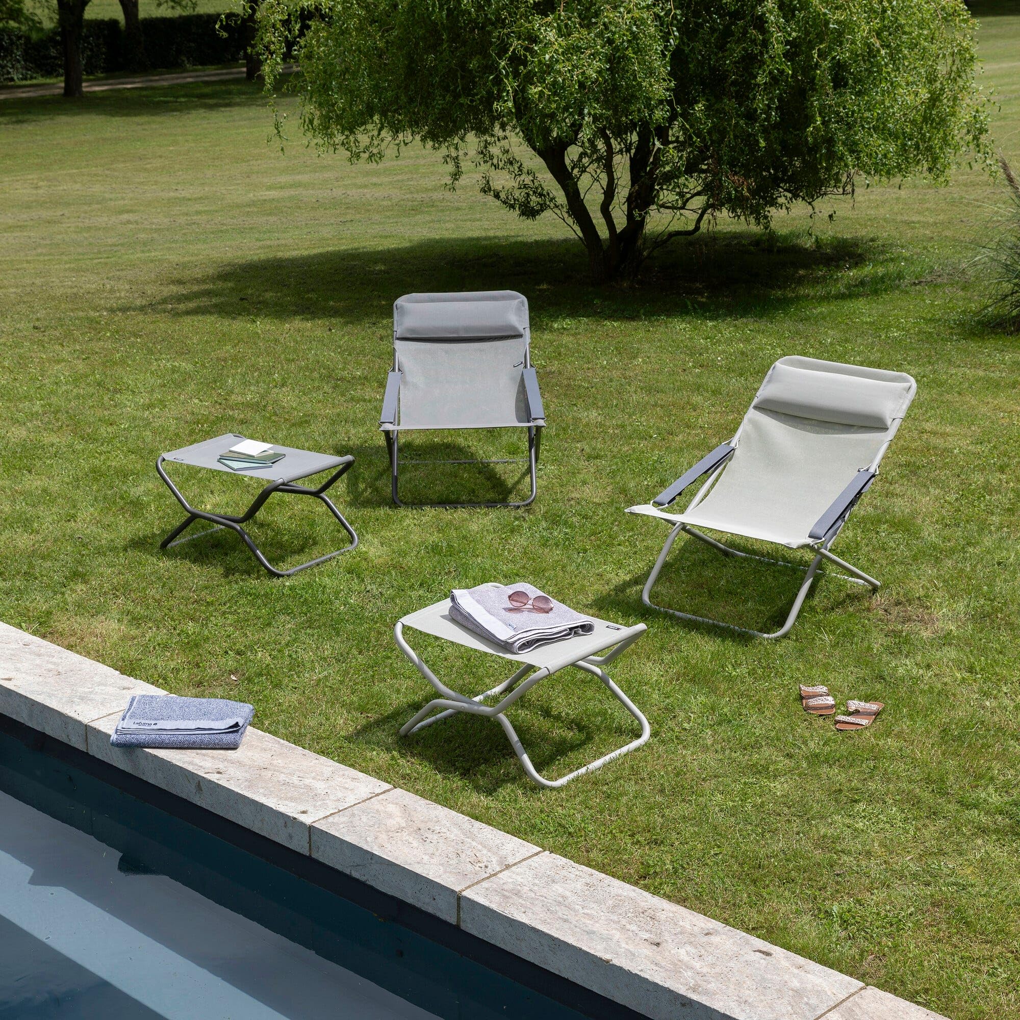 Lafuma - Repose-Jambes/Tabouret Pliant