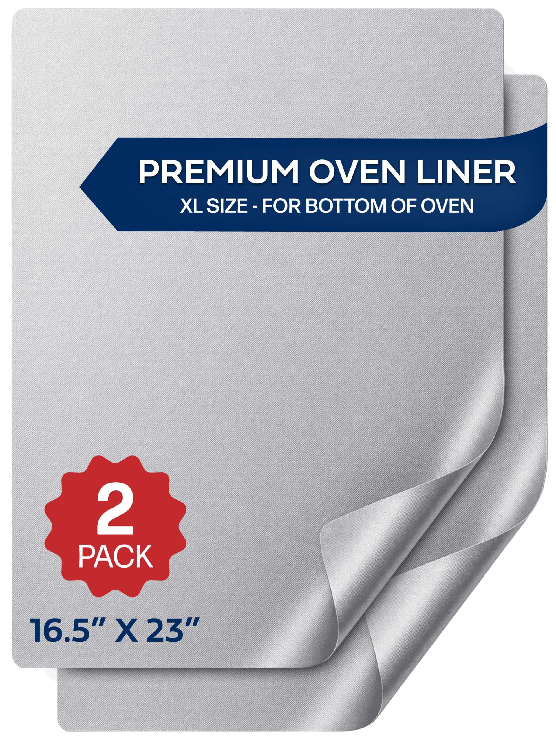 Cooks Innovations Non-Stick Oven Protector Mat - 2 Pack Heavy Duty Nonstick Oven Shelf Liners to Protect Convection, Electric, Gas, & Microwave Ovens - BPA & PFOA Free Heat Resistant Baking Mat — image 1
