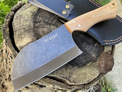 Miniatura 2 de Perkin Cuchillo de caza con vaina Cuchillo de carnicero 1095 Acero PK2500