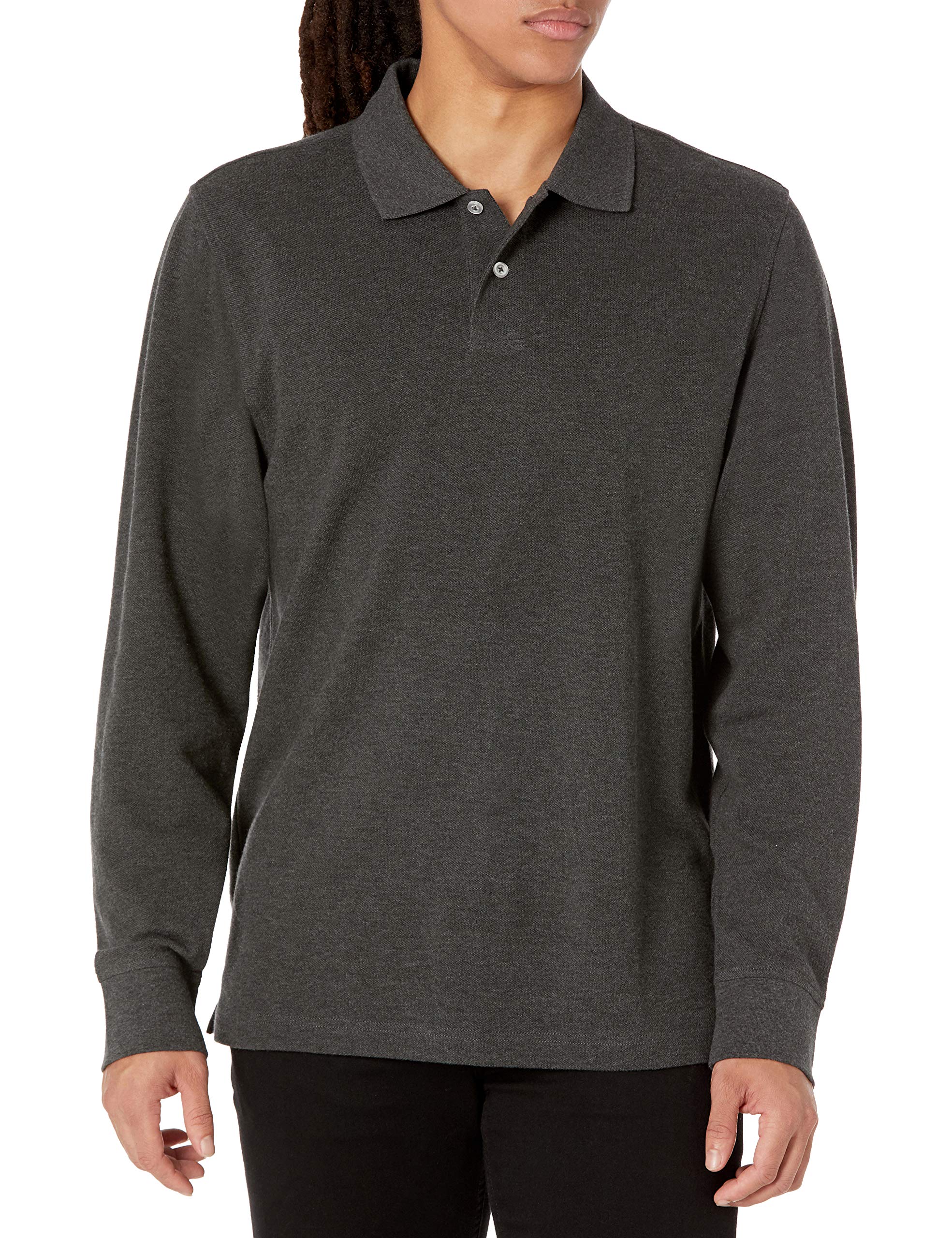 Amazon Essentials Men's Regular-fit Long-Sleeve Pique Polo