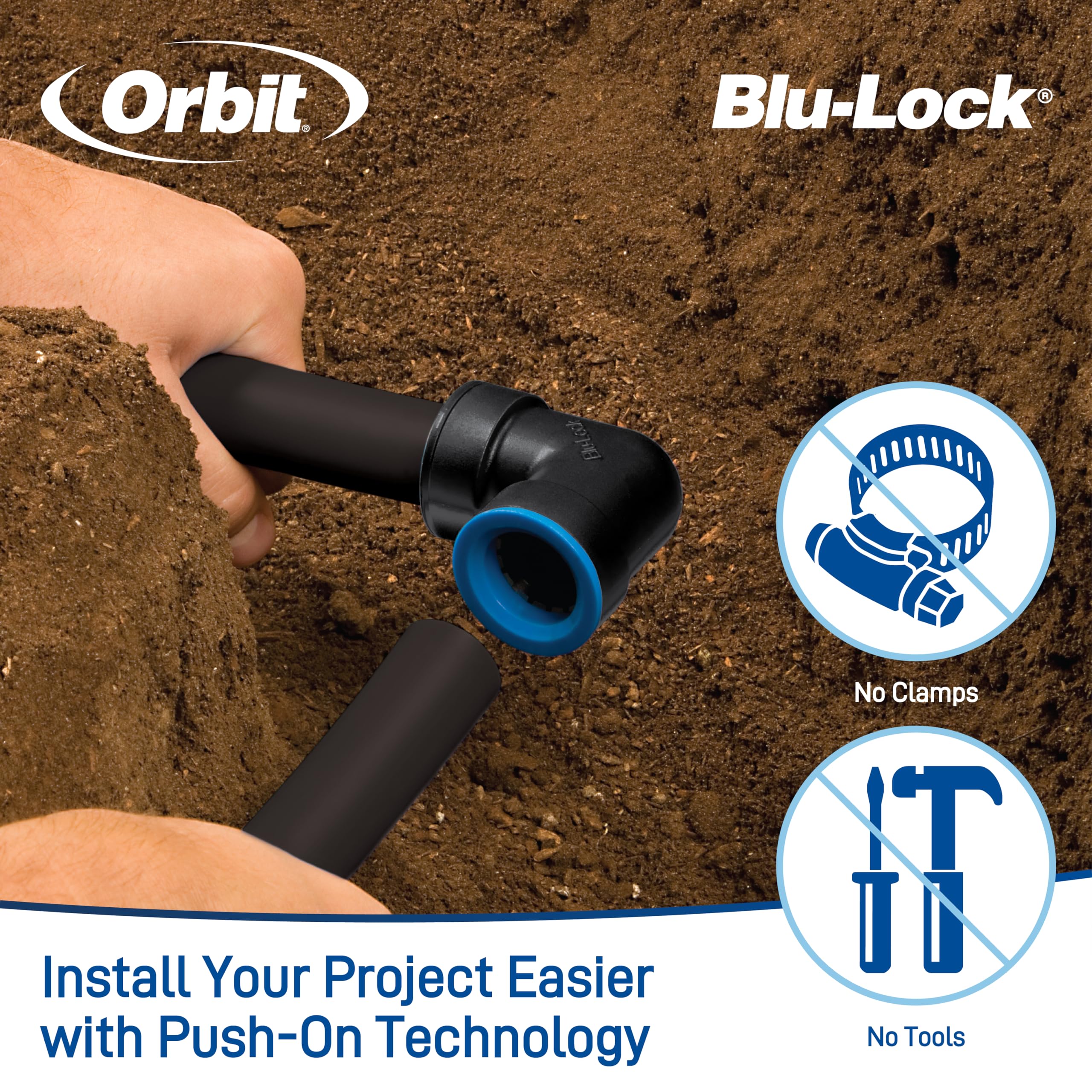 Orbit 31375H - Codo reductor Blu-Lock de 3/4" x FPT de 1/2"