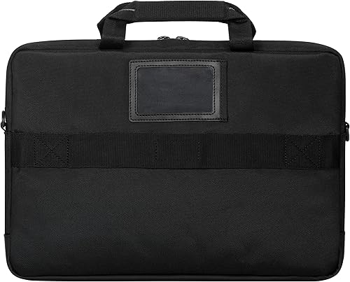 Miniatura 2 de Targus Bolsa para laptop de 12-14 pulgadas para negocios y viajes, color negro, bolsa de mensajero para computadora para hombres y mujeres, material
