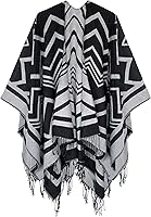 Vista 24 de Urban CoCo Poncho vintage de invierno para mujer, capa con borlas, chal envolvente