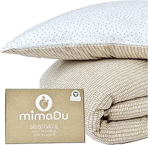 Familando Baby Bettwäsche 100% Baumwolle Oeko-Tex - 2-teilig Mit Safari Motiven