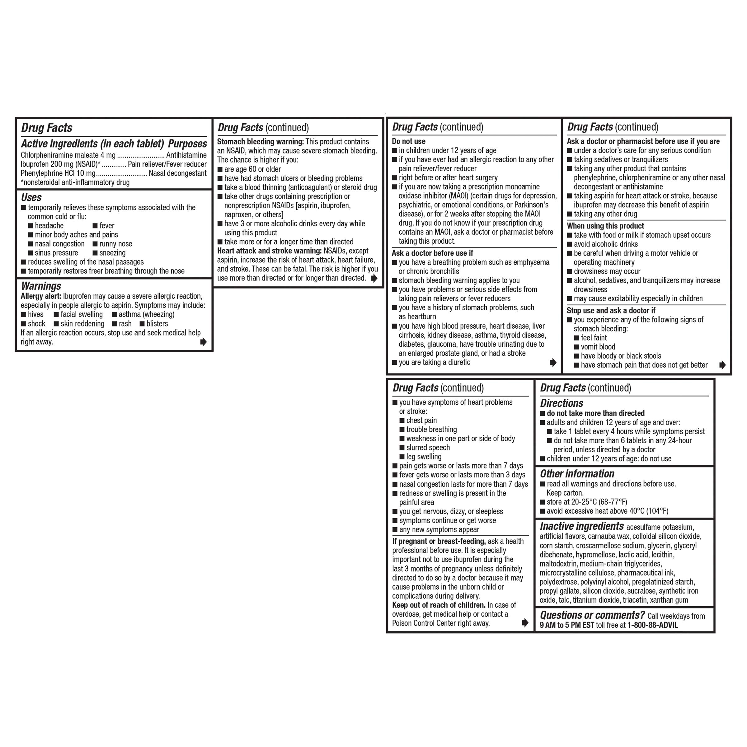 Advil Multi Symptom Cold and Flu Medicine - 20 Coated Tablets — Amazon image 9