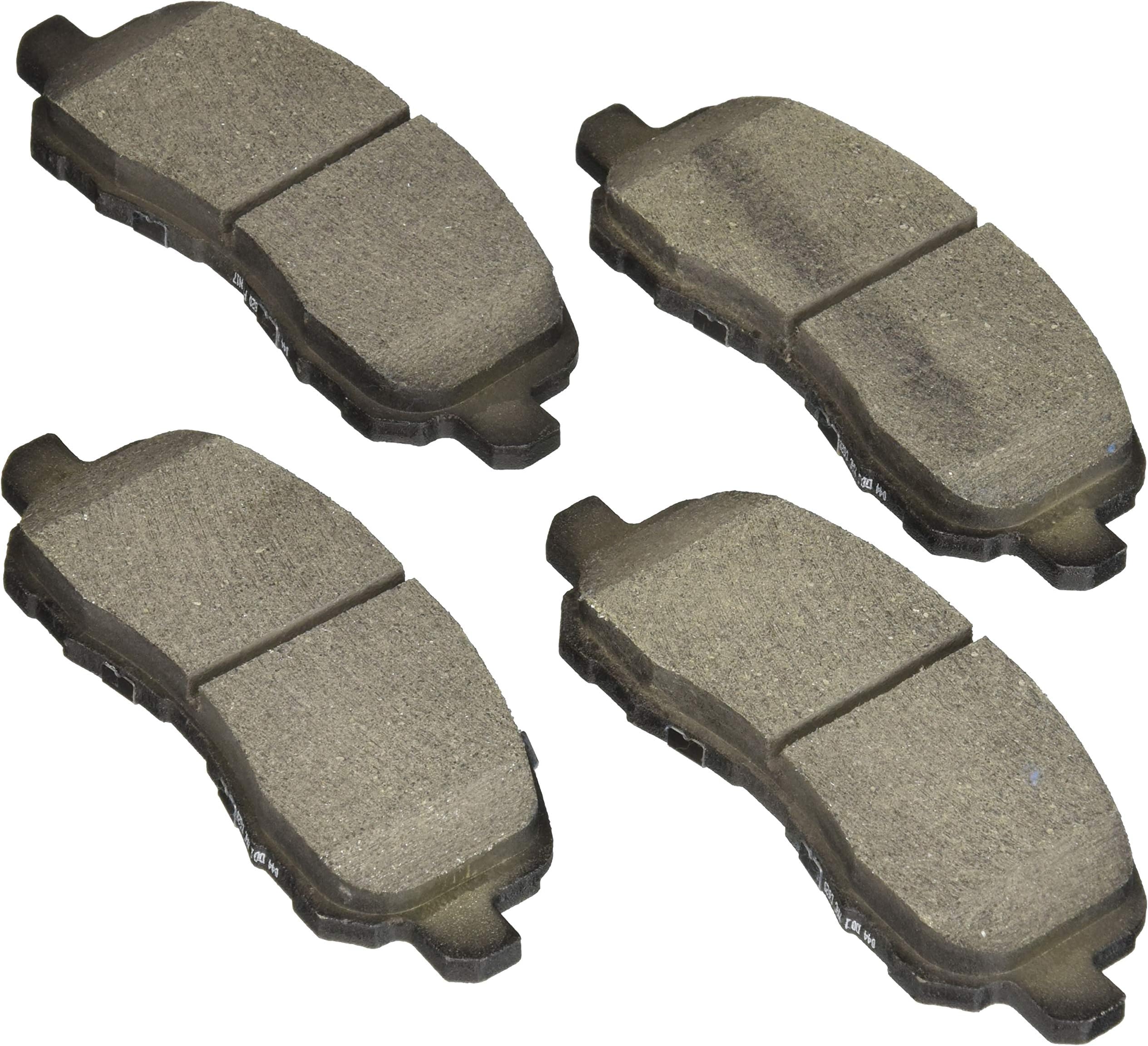 BOSCH BE866H Blue Ceramic Disc Brake Pad Set w/Hardware- Compatible with Select Chrysler 200; Dodge Avenger, Caliber, Stratus; Jeep Compass, Patriot; Mitsubishi Eclipse, Lancer, Outlander +More; FRONT