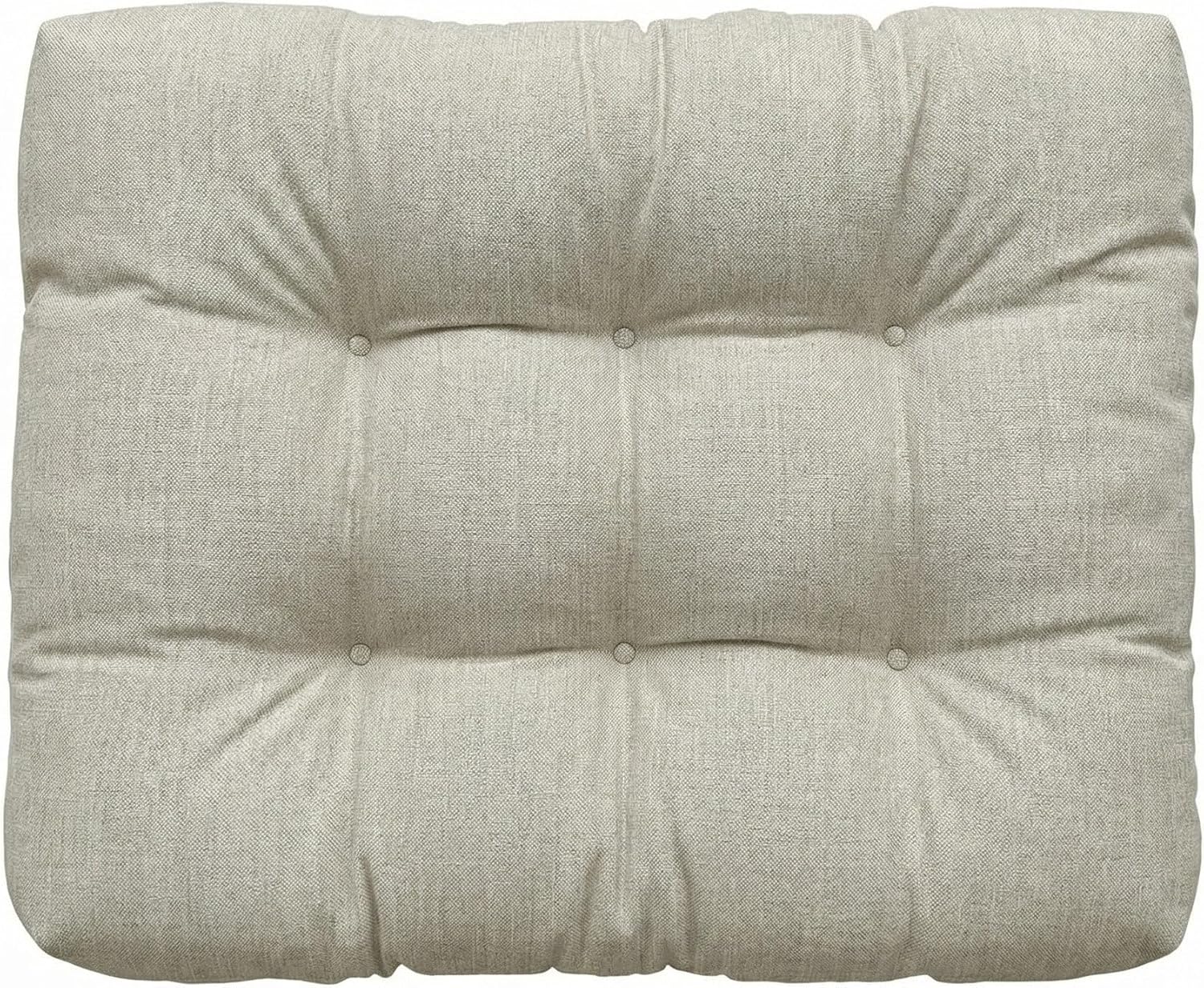 RSH DECOR: Tufted Ottoman Cushion | 24" x 20" | Performance Fabric | Water-Resistant | Outdoor Replacement Cushion for Patio Furniture | Made in USA (Spectrum Dove)