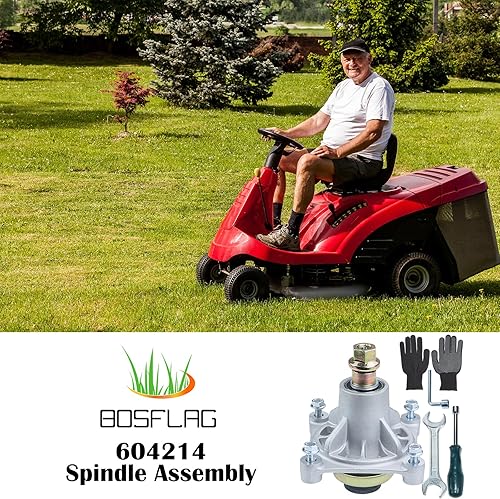 Vista 16 de Paquete de 2 conjuntos de husillo 604214 con polea 603987 793828 correa sustituye a Hustler 604214 Conjunto de husillo Hustler Parte 604214 Hustler