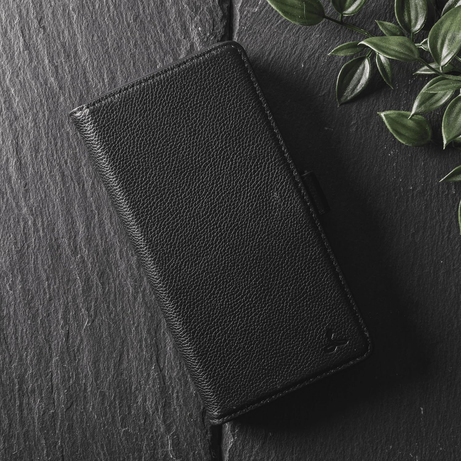 Snakehive Leather Wallet for Samsung Galaxy S25 Ultra - Real Leather Wallet Phone Case - Genuine Leather with Viewing Stand and 4 Card Holder - Side Clasp Flip Folio Cover with Card Slot (Black)